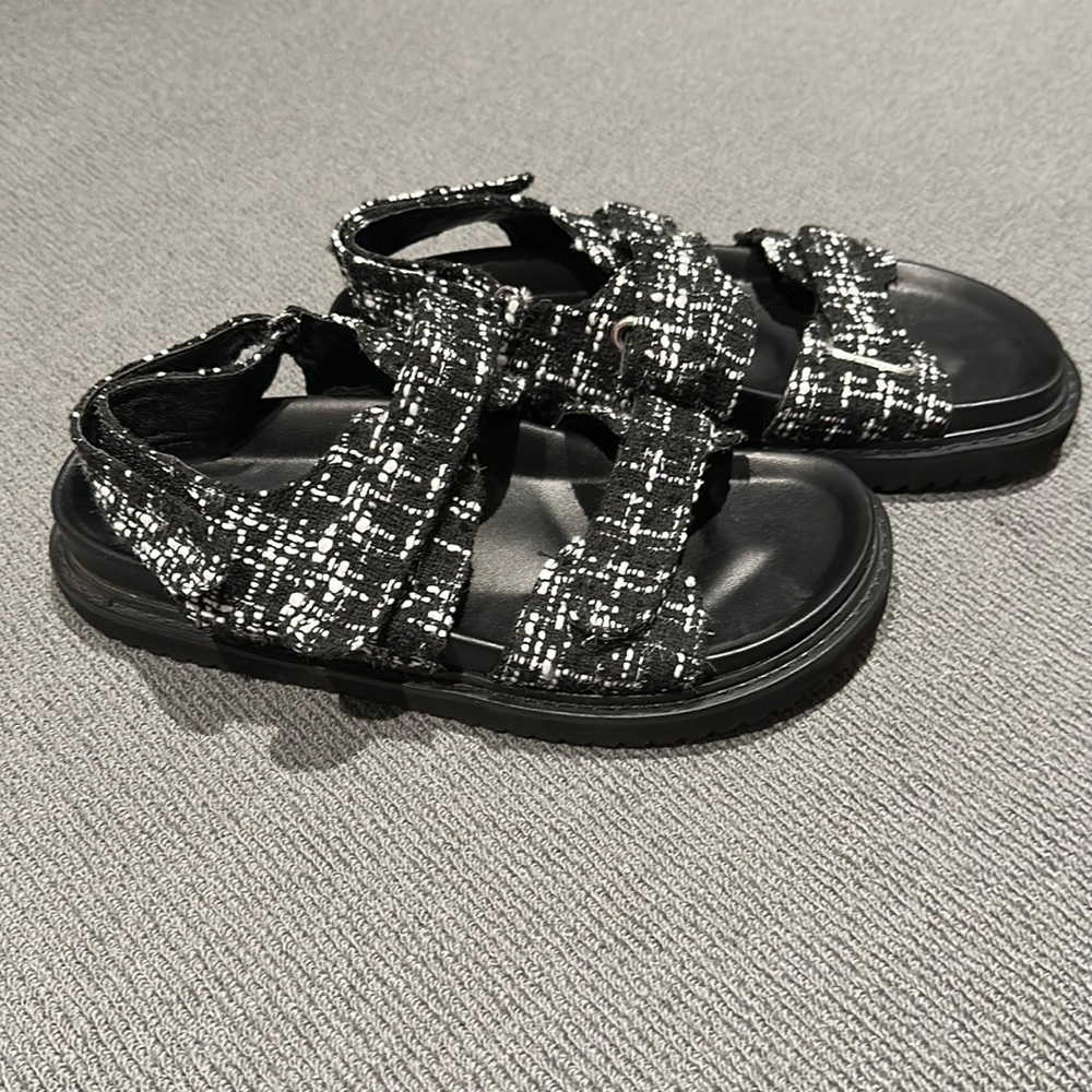 Asos tweed “dad” sandal